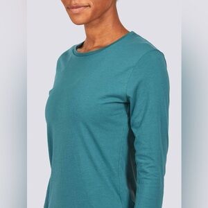 Janji Runterro Bio Long Sleeve Tee Shirt in Jasper Green, Women’s size Small